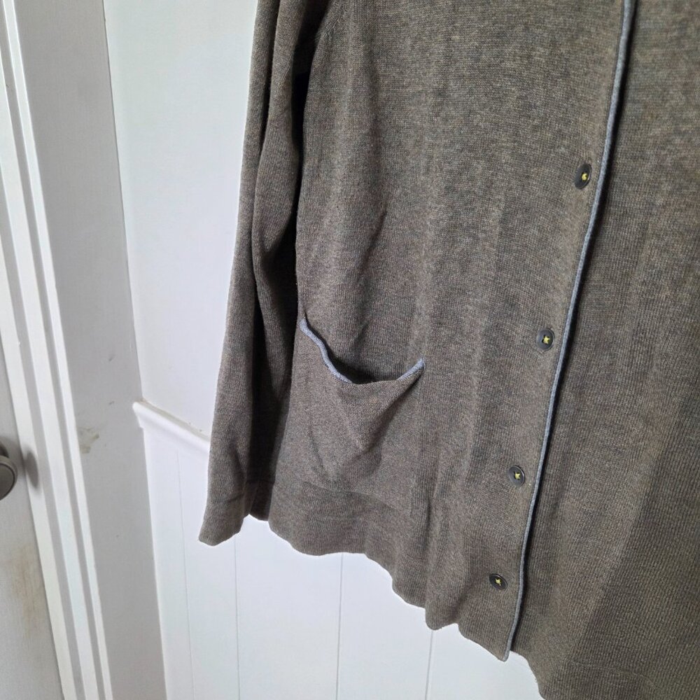 Gudrun Sjoden Solid Brown Button Down Cardigan Sw… - image 2